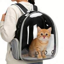 1pc Foldable Breathable Pet Carrier Backpack, Suitable For Small Dogs And Cats, Portable Sling Bag