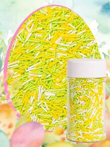 Spring Cake Decorations, Green And Yellow Beads And Small Balls, Easter Bunny Shapes, Orange Carrots, Easter Baking Accessories, Cupcake Decorations, Cookie Dough Ice Cream Dessert Decorations, Wedding, Birthday, Saint Patrick's Day, Easter Party Supplies. - Multicolor - View 18