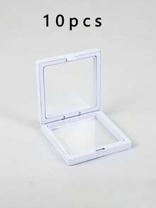 1/10pcs Square Transparent Plastic Floating Display Box, Oxidation-Resistant Clear Jewelry Display Box, Dust-Proof Jewelry Floating Storage Box, Oxidation-Resistant Compact Beads Display Box, Multifunctional Portable Jewelry Storage Box, Available In Multiple Colors And Sizes, Suitable For Business Travel, 3D Photo Frame, Jewelry Display Box, Storage Box, Oxidation-Resistant Bead Jewelry Box - Multicolor - View 20