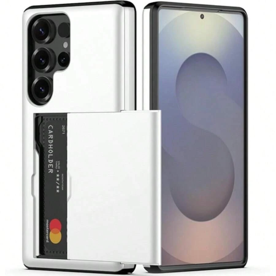 Ốp lưng điện thoại có khe đựng thẻ và ví, tương thích với Galaxy S23 S22 S21 S20 S24 S25 FE S24 Ultra Plus A55 A56 A36 A16 A17, chống sốc và chống rơi vỡ.