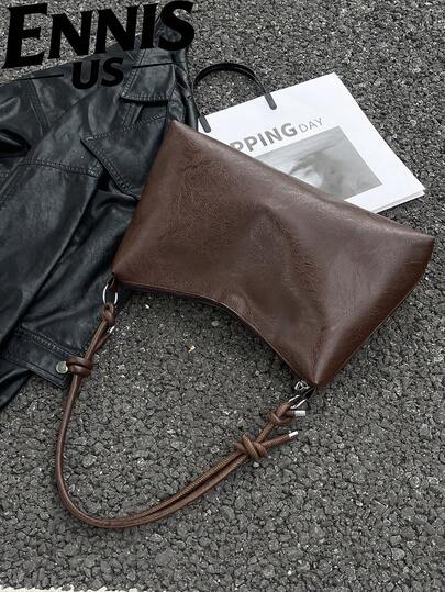 Minimalist Crescent Crossbody Bag, Versatile Shoulder Bag, Large Tote Bag With Adjustable Strap, Suitable For Parties, Outings, Vacations, Shopping And Daily Use, Can Hold Coins, Phones, Ideal For Office Ladies, College Students And Working Professionals, Elegant Women's Shoulder Bag