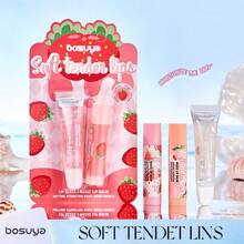 SCCS~2合1套装 Bosuya 柔润亮泽唇油和丰盈可叠加唇彩，打造水润透亮双唇，无动物实验 - 多樣化口味 - 查看 4