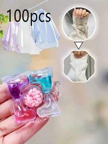 100粒/50粒/30粒/5粒装 五合一洗衣凝珠,柔顺、增亮、除臭,浓缩型洗衣液和柔顺剂,深层清洁不留残留,持久留香,居家必备 - 彩色 - 查看 13