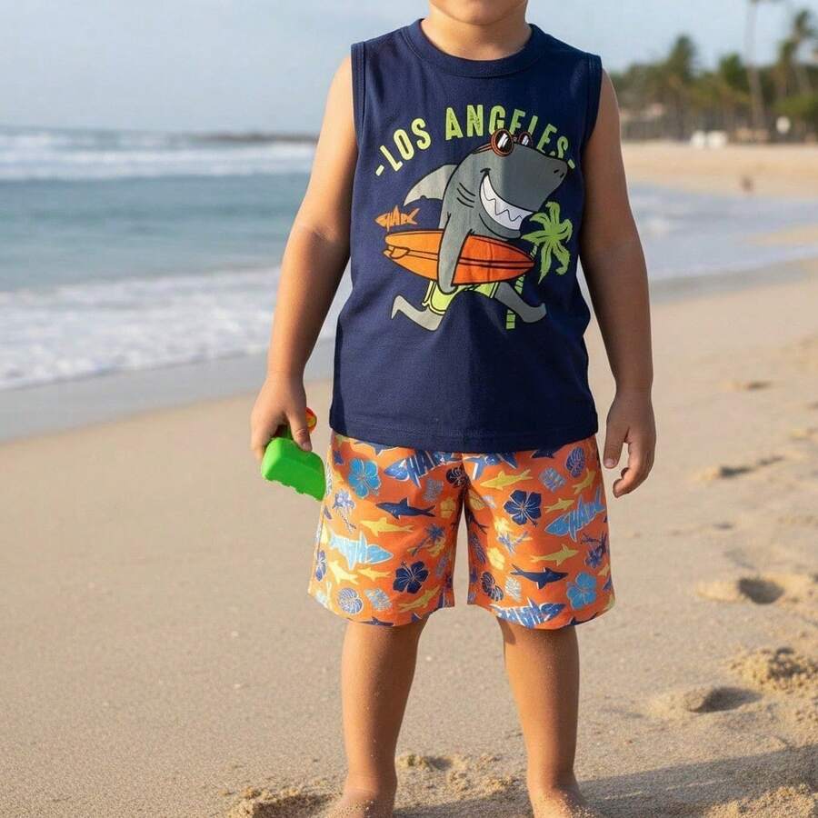 Conjunto de bebê menino conjuntinho Tubare - TUBARÃO - Visão 1