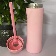 24oz /32oz Stainless Steel Insulated Water Bottle With Straw, Portable Coffee Mug Suitable For Hot & Cold Drinks, Fitness And Cycling Water Bottle, Leak-Proof Lid Travel Cup For Camping, Hiking, Driving, Outdoor Activities, - 小蝴蝶結 - 查看 4