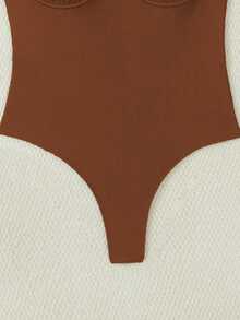 WD VEST Adult Swimsuit With Elegant Structure And Shaping Cut 2025 XX382 - 鏽棕色 - 查看 2