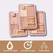 Paleta de sombras de ojos de ilusión suave de 3x4, gran oferta de precio para eventos, adecuado para regalos para novias, regalos de San Valentín - 4 colores en 1 - Ver 1