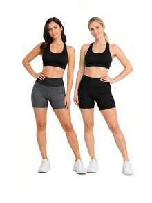 Kit 2 Shorts Degrade + Short Plain Women's - 灰色 - 查看 3