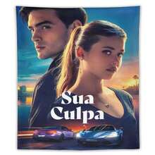 1pc Culpa Mia Italian Drama TV Series Inspired Tapestry Wall Art - Vertical Italian Text & Character Design Fabric Hanging For Living Room, Bedroom, Office Decor - No Batteries/Electricity Home Decoration Gift, Room Aesthetics, Handcrafted Design, Highquality Print, Interior Designers - Multicolor - View 4