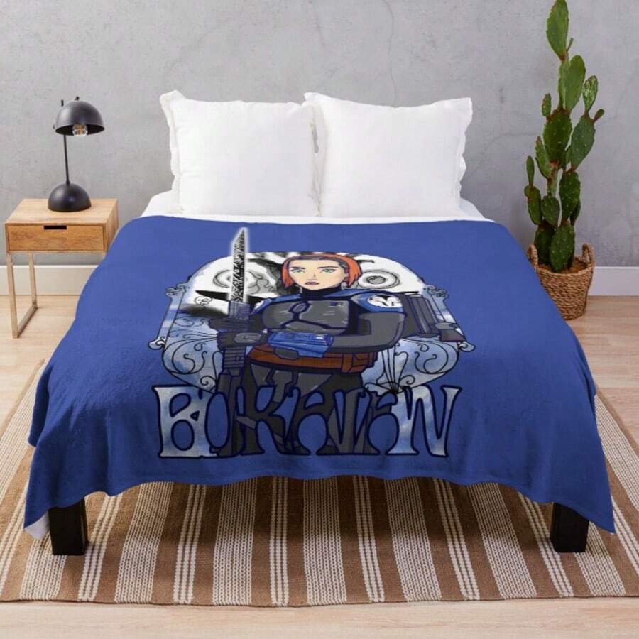 The Mandalorian The Heiress Bo-Katan Kryze Fleece Throw Blanket, Ultra Soft Flannel Couch Bed Blanket For Stars Wars Fans, Warrior Princess Themed Gift, Lightweight Warm 50x60 Inches - Main Image Color - View 1