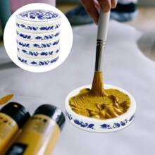 Paleta De Cerámica para Acuarela con Tapa Bandeja para Mezclar Pinturas Ideal para Artistas Estudiantes Y Niños,40855186 - Multicolor - Ver 5