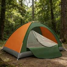 2-3 Person Portable Quick-Open Tent - Waterproof Oxford Cloth Material, Mesh Windows, Lightweight & Easy To Set Up, Includes Ground Cloth, Suitable For Hiking, Beach, Picnic, Family Camping, Essential Camping Gear - Multicolor - View 5
