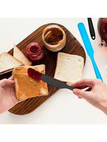 Baking 3 Piecesset Silicone Baking Hand Mixer, Multi-Purpose Cream & Egg Beater, Hand Held Whisk, Kitchen Baking Tool Set, Silicone BrushOil Brush, Cream Scraper,Nonstick Bread Spatula Rubber Kitchen Jar Blenders Scraper Long,Multi-Functional Baking Silicone Spatula, Cream Cake Spreader - Multicolor - View 10