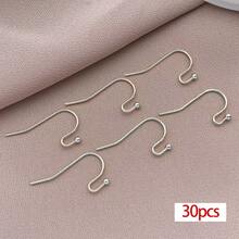 30pcs Real 18K Gold Plated French Earring Hooks Fish Hook Earrings For Jewellery Making Women Adults DIY Dangle Earrings Crafts Supplies - Multicolor - View 8