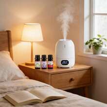 3瓶装香薰精油套装 - 无焰香薰机，果香精油，适用于香薰机和蜡烛制作，草莓椰子香型，具有放松和提神功效，每瓶10毫升 - 彩色 - 查看 2