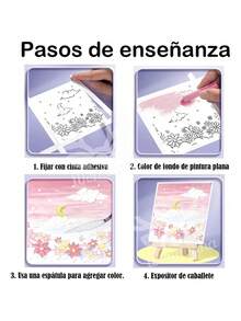 Profesional Art Pintura Pastel Óleo Con Caballete Madera Set - Historia de la flor - Ver 8