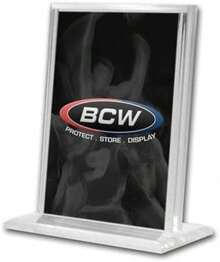 BCW Trading Card Display Stand - 1 Ct | Acrylic Card Holder Stand For Sports Cards,  &Amp; TCG | Stable Vertical Card Stand With Beveled Edges | Clear Sports Card Display Stand - 杏色 - 查看 4