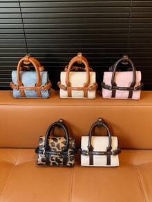 Fashionable Commuter Casual Leopard Print Mini Handbag - Leopard Color - View 1