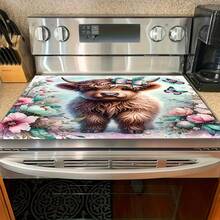 1pc Desktop Heat-Resistant Protective Cover, The Surface Is Anti-Slip And Scratch-Proof, And Easy To Clean Polyester, Which Is Used For Anti-Slip In Kitchens, Washing Machines, Dryers, Stove Protective Covers, Home Appliance Accessories And Modern Kitchen Utensils. - Multicolor - View 4