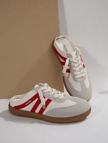 Women's Casual Sneakers - Modern Retro Style, Suitable For Daily Wear And Skateboarding/Streetwear Activities - Red - View 3