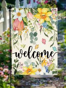 One Hydrangea Garden Flag, Measuring 12 X 18.50 Inches. Featuring A Welcoming Spring Floral Pattern, Made Of Durable Double-Sided Linen, This Outdoor Decoration Requires No Electricity And Is Perfect For Patio And Garden Decor (Flag Included). - 彩色 - 查看 13