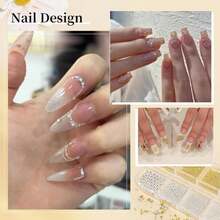 2 Boxes Metal Nail Beads And Flatback Pearls With Tweezers And Brush Kit, 1.5-5mm White &Amp; Beige Half Round Pearls, 0.8-3mm Gold Silver Small Caviar Beads Balls For Face Makeup Manicure Crafts(1-K2) - ColorA - 查看 7