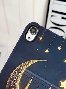 Custodia protettiva piatta con motivo floreale a cielo stellato sfumato da sogno, compatibile con Apple iPad Mini 6 7, Tab A7 9, Pad 5 5Pro, compatibile con Redmi Pad SE 11, cover protettiva dipinta amichevole per la pelle e con supporto - Multicolore - Visualizzare 8