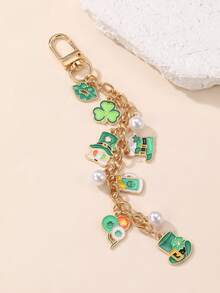 1/2 chiếc mặt dây chuyền thời trang chủ đề Ngày Thánh Patrick: Mũ cỏ ba lá xanh, bia, môi, may mắn, bóng bay, ngọc trai, ngôi sao, thích hợp sử dụng hàng ngày, lễ hội, tiệc tùng, trang trí túi xách, móc chìa khóa xe hơi, ngày lễ của người Ireland. - Nhiều màu - Xem 5