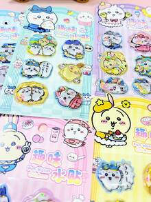 1张随机高品质创意3D可爱装饰贴纸，奖励日记素材，日记装饰贴纸 - 彩色 - 查看 7