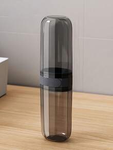 男女通用便携式旅行牙刷架,牙膏收纳盒,多功能牙刷旅行容器,适用于露营、返校、出差、浴室必备 - 彩色 - 查看 18