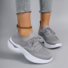 STEPREACH Giày thể thao nữ thường ngày mới, chất liệu lưới thoáng khí, thoải mái, nhẹ, chống trơn trượt, kiểu giày lái xe. - Xám - Xem 8