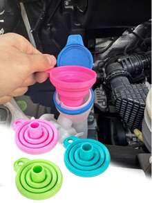 Engine Funnel Car Universal Silicone Liquid Funnel Cleaner Liquid Change Foldable Portable Car Engine Oil Change Gasoline Funnel - Silicone Funnel - View 8