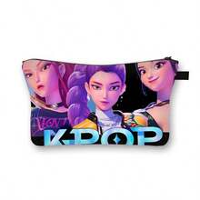 Mattel KPOP Idol Fandom Makeup Bag, Cute Lightweight High-Quality Storage Pouch, Breathable Large Capacity, Popular - Multicolor - View 3