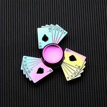 Zinc Alloy  Metal Finger Spinners Toy For Focus Relax Durable Fingertip Gyro Party Favors Goody Bag Fillers Gifts Mixed Color - 1 lá bài poker nhiều màu sắc - Xem 6