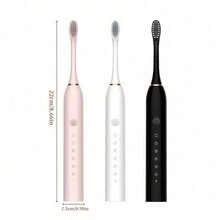 Sound Wave Electric Toothbrush With 6 Modes And Intelligent Timer, Rechargeable USB Oral Care For Men And Women, Including Suitable For Sensitive Gums And Teeth - 粉色 - 查看 2
