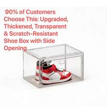 1pc Transparent Acrylic Magnetic Closure Shoe Box, Thickened Large Size Storage Container For Shoes, Bags, Collectibles, Cosmetics Display
