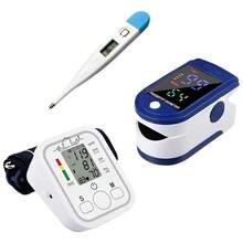 MONITOR DE PRESION DIGITAL PARA BRAZO + OXIMETRO - Blanco y Negro - Ver 1