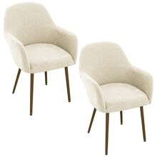 2pcs-Jacquard Full-Cover Office Chair Slipcover - Elastic, All-Season Universal, Rotatable Office Chair Cover Suitable For Game Rooms & Offices - Beige - View 1