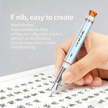 火箭太空舱钢笔，细尖可擦笔，适合3-9年级学生，可填充墨水笔芯，学校书写用品 - 火箭時空艙細尖鋼筆 - 查看 4