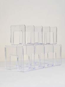 1pc/2pcs/4pcs Plastic Transparent Storage Divider, Acrylic Wardrobe Organizer Partition, Wallet & Handbag Holder, Clear Bag Organizer Rack