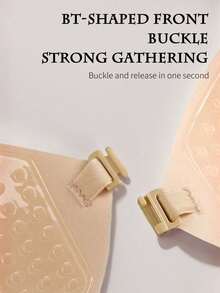 2/1 Pair Invisible Strapless Silicone Breast Petals: Sexy Silicone Breast Lift Tape, Enhances Cleavage, Suitable For Dresses, Gowns, Bikinis. Enhances Small Bust, Reveals Fuller Bust. Invisible Round Cup Bra Inserts, Thickened Nipple Covers - Multicolor - View 5