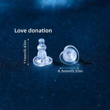 30pcs/50pcs Earring Earstud Plugs, Handmade DIY Jewelry Earring Accessories, Silicone Anti-Slip Anti-Lost Ear Plugs - Transparent - View 10