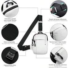 bicicleta para hacer ejercicioCXJYSD Mini Bolso Cruzado En El PechoPara Hombre Y Mujer Con Bolsillos Dobles Riñonera Impermeable Con Manos Libres Adecuado Para Deportes Al Aire Libre Correr Y Viajar Blanco-01 - Blanco01 - Ver 3