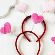 New Valentine's Day Headband Headgear Red Love Atmosphere Dress Up Bachelorette Party Props Hair Accessories - 紅色愛心 - 查看 3