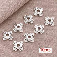 10pcs 18K Gold Plated Flower Bead Caps Hollow Spacer Beads Stoppers For Jewelry Making Necklaces Bracelets Earrings Supplies DIY Crafts - Multicolor - View 18