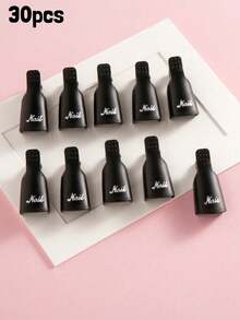 20/10 piezas Clips quitaesmalte de uñas, Pinzas para esmalte de uñas acrílicas, Clips quitaesmalte de gel, Pinzas de plástico acrílicas para manicura y limpieza de esmalte de uñas, Herramientas para la eliminación y limpieza de uñas - Multicolor - Ver 24