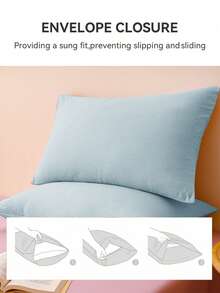 1 vỏ gối màu xanh nhạt, bộ đồ giường ngủ, đồ dệt gia dụng mềm mại và thoải mái, thân thiện với da, có nhiều màu sắc để lựa chọn, phù hợp cho ký túc xá nam và nữ, trang trí nhà cửa đơn giản và thời trang, bộ đồ giường ngủ mềm mại và thoải mái, có thể giặt máy (không kèm ruột gối). - Màu xanh nhạt - Xem 6