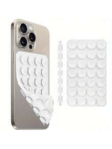 24-Hole Multi-Functional Square Silicone Suction Cup Phone Holder, Waterproof, Suitable For Various Scenarios, Used To Fix Phones To Prevent Falling, Video Shake, Phone Selfie Accessory, Silicone Phone Grip, Suction Cup Phone Stand, Hands-Free Sticky Phone Grip For Selfie And Video, Phone Ring Holder