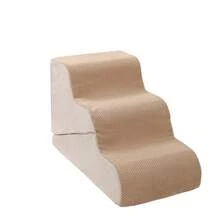 1pc Transformable Pet Stairs, Detachable Ramp & Steps, Washable Foam, For Small/Medium Dogs, Non-Slip Dog Ladder - Beige - View 5