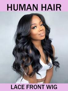 13x4 透明蕾丝前假发，180% 密度，不打结，自然黑发，波浪纹理，适合女性 - Natural Black - 查看 1